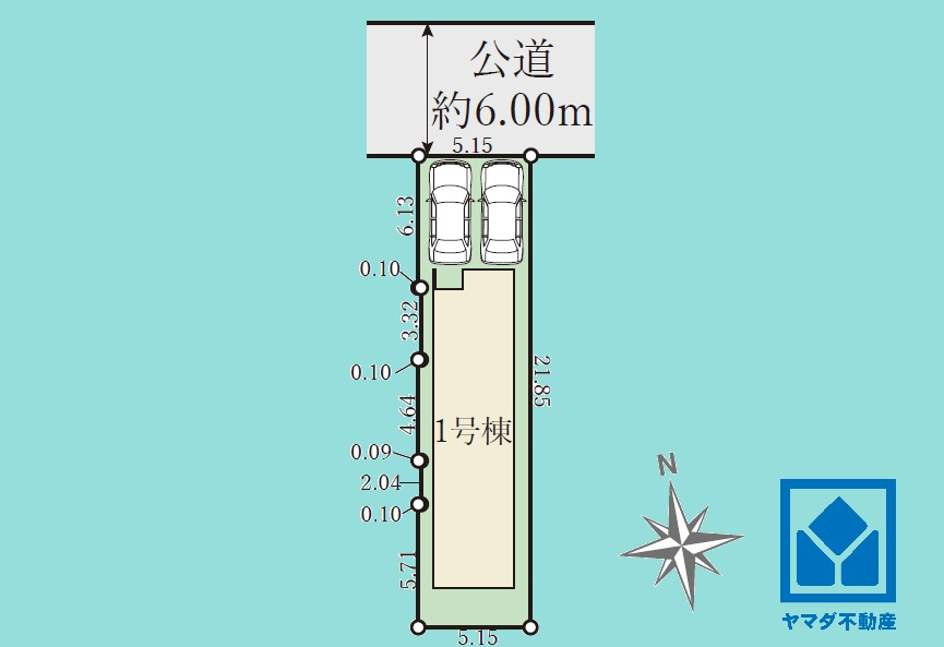 尼崎市立花町２期の区画図