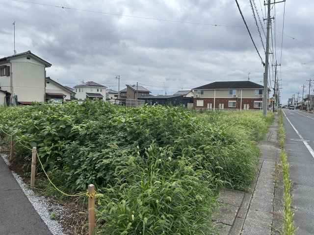 小桑原町売地の前面道路含む現地写真