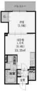 寝屋川市日之出町のハイツの間取り