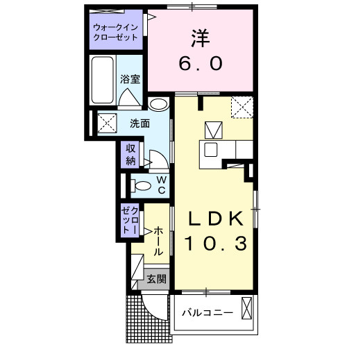 ドルチェＢの間取り|間取図