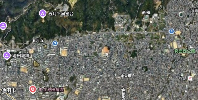 池田市畑　第1期　売土地の地図