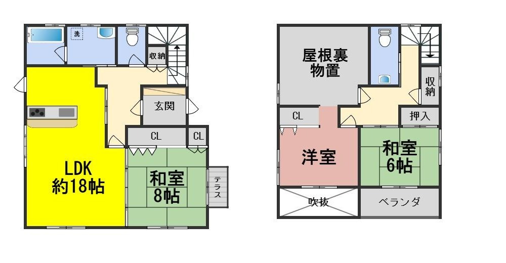 ６０８３５　岐阜市正木南１丁目中古戸建ての間取り
