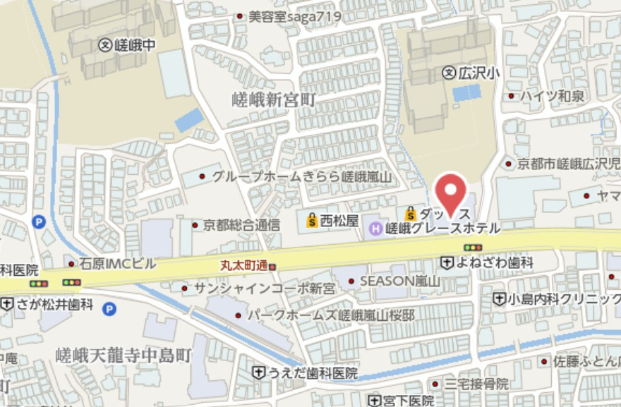 ライトコート嵯峨　1階の地図