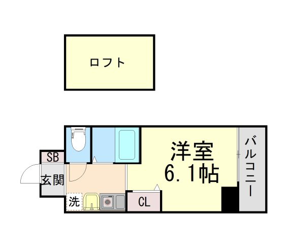 エステムコート神戸県庁前IIIフィエルテの間取り