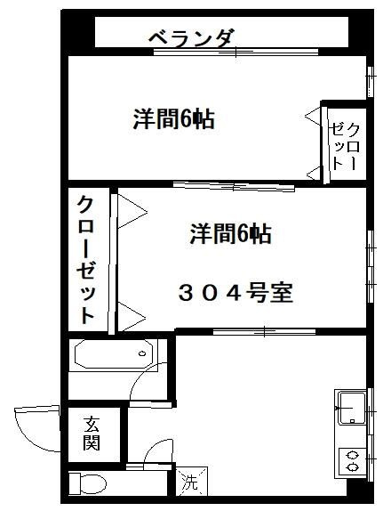 熊野前８ビルの間取り