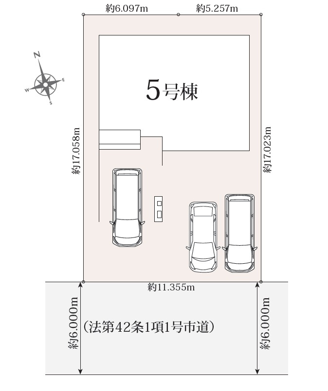 【Livele Garden】　古河市下辺見　第６　全6邸の区画図|配置図