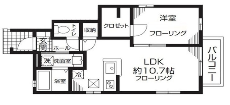 シェソワ経堂Bの間取り|間取りです。