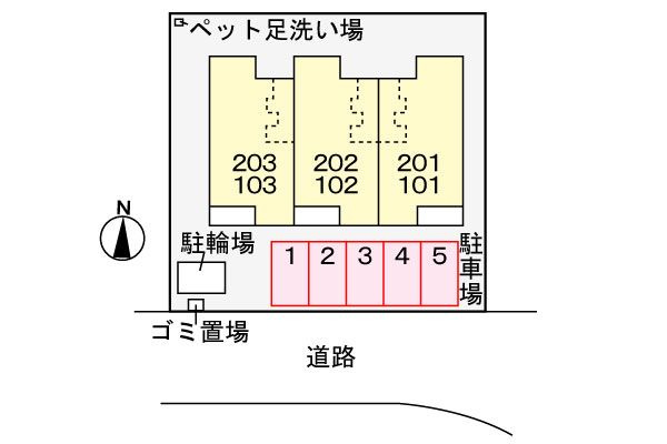 ウエスト　パークの駐車場