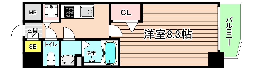 大阪市都島区都島本通５丁目の賃貸マンションの間取り