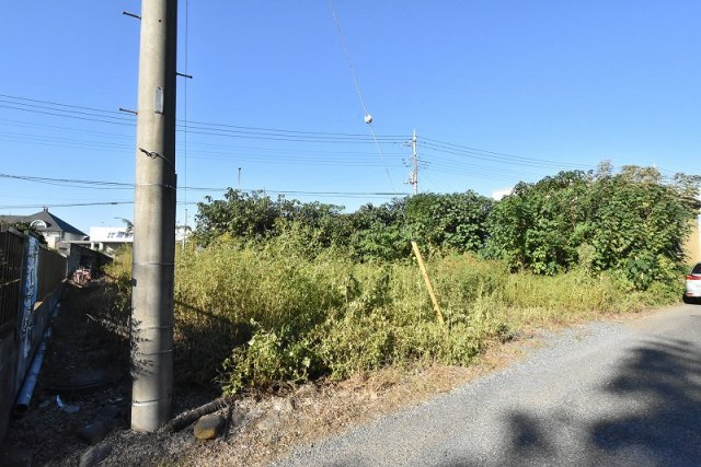 上尾市藤波２丁目・桶川市下日出谷　売地の外観|南側道路からの外観