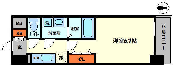 Quintet NAMBAの間取り|レジュールアッシュNAMBA　間取り