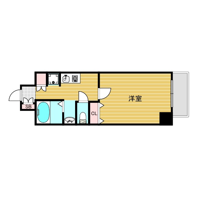 大阪市淀川区西中島７丁目の賃貸マンションの間取り