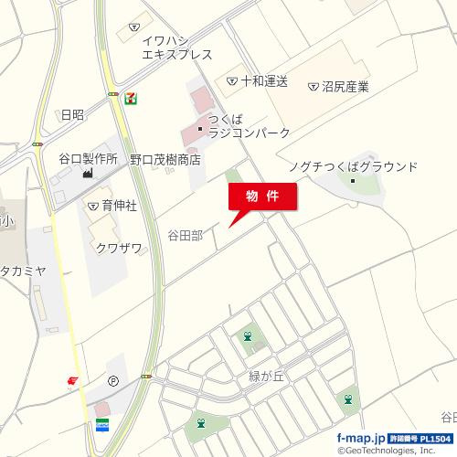 【地図】 | つくば市谷田部長堀4399-1、4400-1貸地