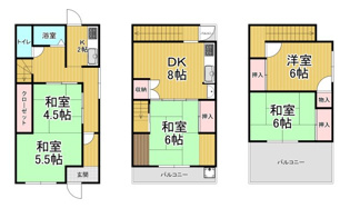 西宮市樋ノ口町戸建ての間取り