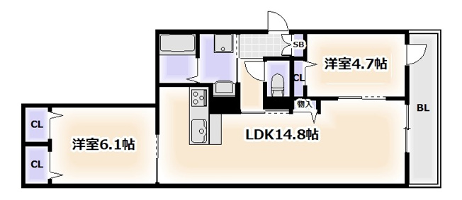 【間取り】 | ロイジェント住之江公園