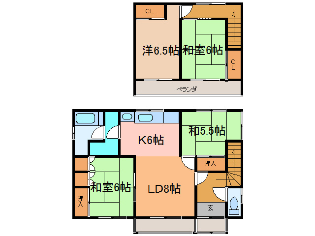 西17南4借家（19-2）の間取り