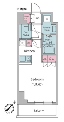新品家具付きマンション中根19(KaGood東京)の間取り|※間取りと異なる場合は現状を優先します。