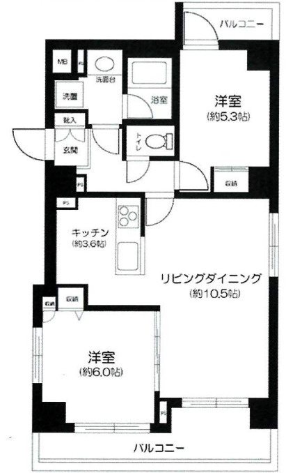 フュージョナル両国ＤＵＥの間取り