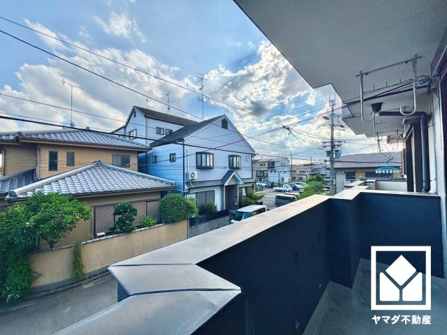 宇治市伊勢田町中ノ田のバルコニー