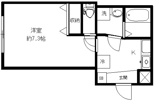 フォセット明大前の間取り