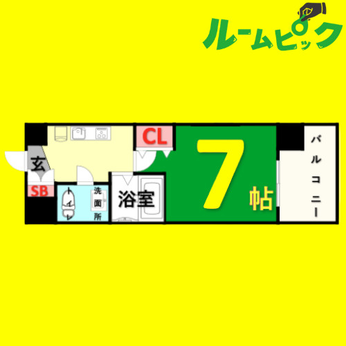パークフラッツ金山　名古屋市賃貸　仲介手数料無料の間取り