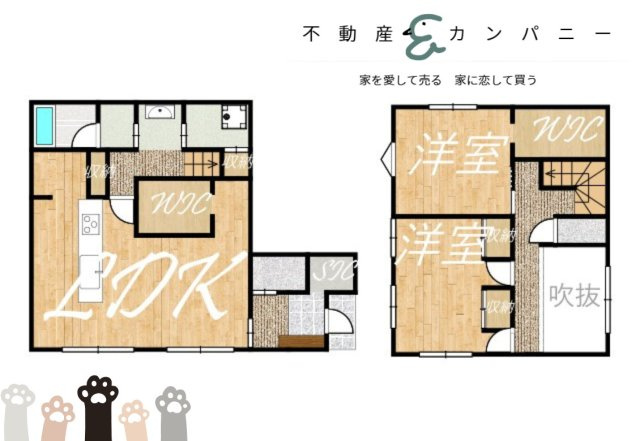 市坪南２丁目の中古のおうちの間取り