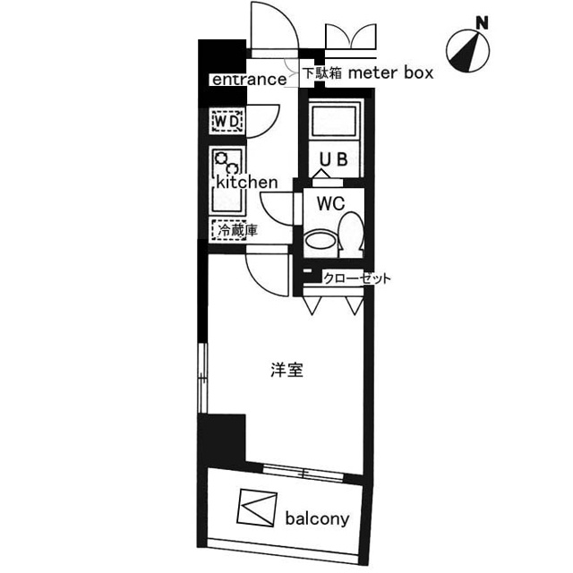 新品家具付きマンション日本橋人形町15(KaGood東京)の間取り|※間取りと異なる場合は現状を優先します。