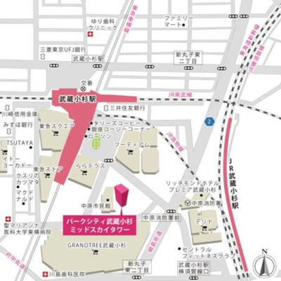 【地図】 | パークシティ武蔵小杉　ミッドスカイタワー