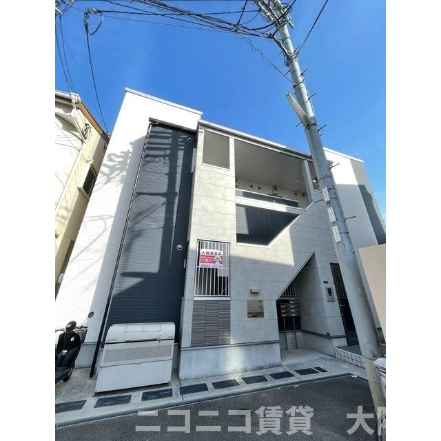 大阪市西淀川区竹島３丁目のアパートの外観
