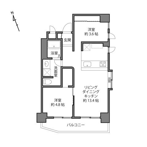 【間取り】 | パウゼ松濤 | 生活動線がスムーズで空間を有効活用できる間取り！家具の配置もしやすく心地よいお部屋作りが楽しめます♪