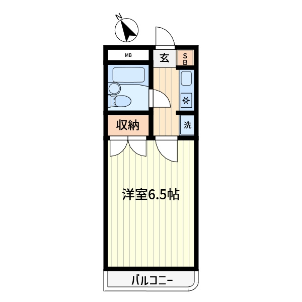 板橋区赤塚４丁目の賃貸マンションの間取り