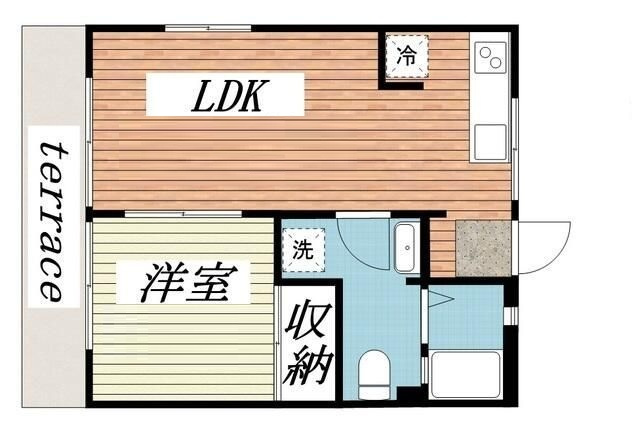 ベラドーモＡの間取り|間取りです。