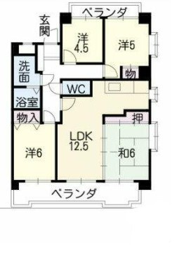 スカイヒルズ植田の間取り