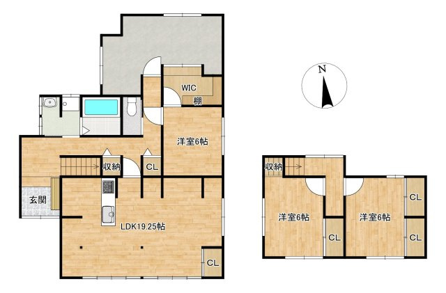 防府市開出　戸建ての間取り|現在リフォーム中です。