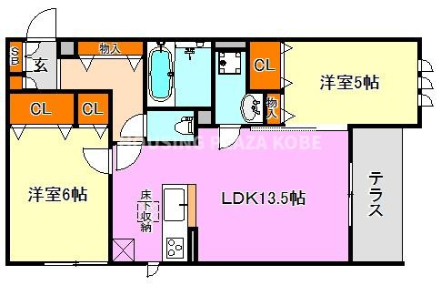 高倉山フラッツの間取り