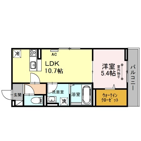 ベルプラージュ魚住の間取り