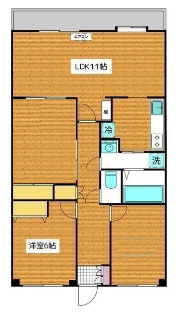 潮ハイツの間取り|間取りです。