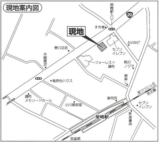 調布市菊野台１丁目の賃貸マンションの地図