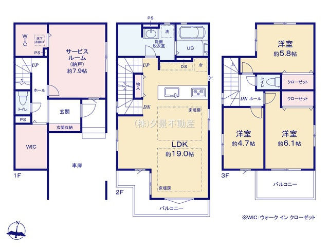 《仲介手数料無料》浦和区瀬ヶ崎４丁目14-16新築一戸建て‎KEIAI Graceの間取り