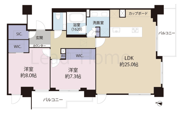 【間取り】 | ザ・パークハウス西麻布霞町 | 各居室にゆとりがある使い勝手の良い間取りです！ご家族それぞれのプライベート空間を快適に確保できます！