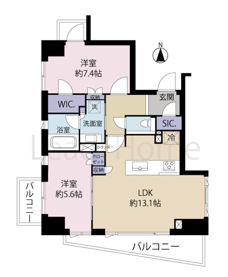 【間取り】 | アトラス南麻布 | 大きなリビングと独立したお部屋が揃った間取りです！ご家族一人ひとりが自分の時間をゆったり楽しめます♪