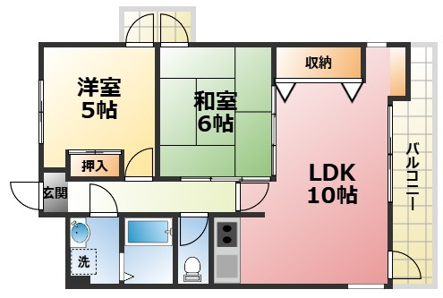 エスポワール若草Ⅱの間取り