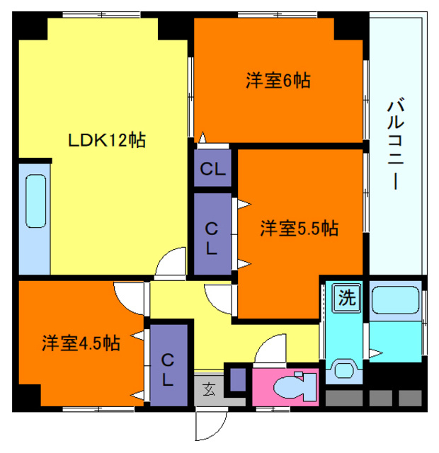 有馬道ハイツの間取り