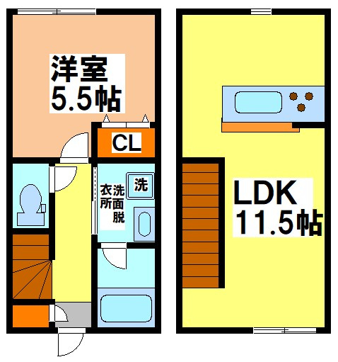 三鷹市上連雀８丁目のアパートの間取り