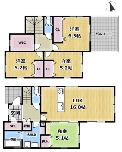姫路市白浜町宇佐崎中1丁目　中古戸建の間取り|４LDK＋WIC＋SICです。