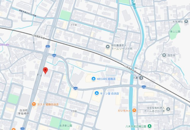 姫路市白浜町宇佐崎中1丁目　中古戸建の地図