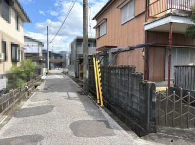 【前面道路含む現地写真】 | （ご成約）売地　高知市朝倉丙　＠22.35