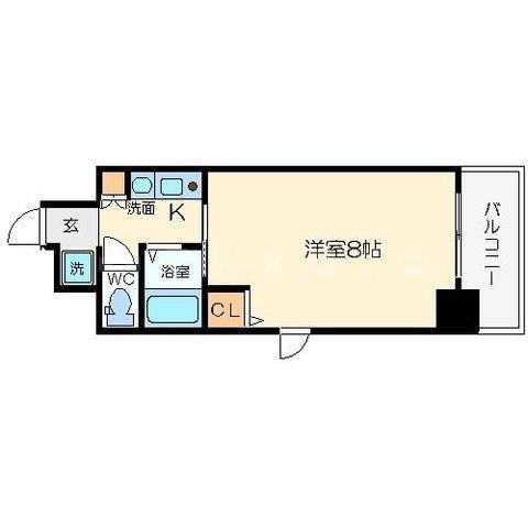 エステムコート心斎橋EASTエリジオンの間取り|エステムコート心斎橋EASTエリジオン　間取り