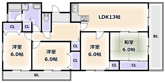 【間取り】 | シティパル桜川