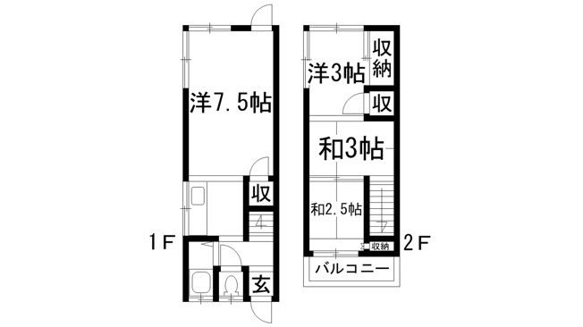 【間取り】 | 加茂4丁目戸建